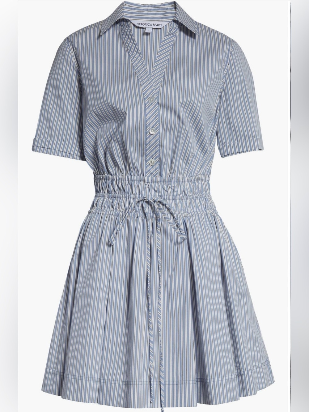 Veronica Beard Susan Stripe Cotton Blend Striped Shirtdress size 4 NWT